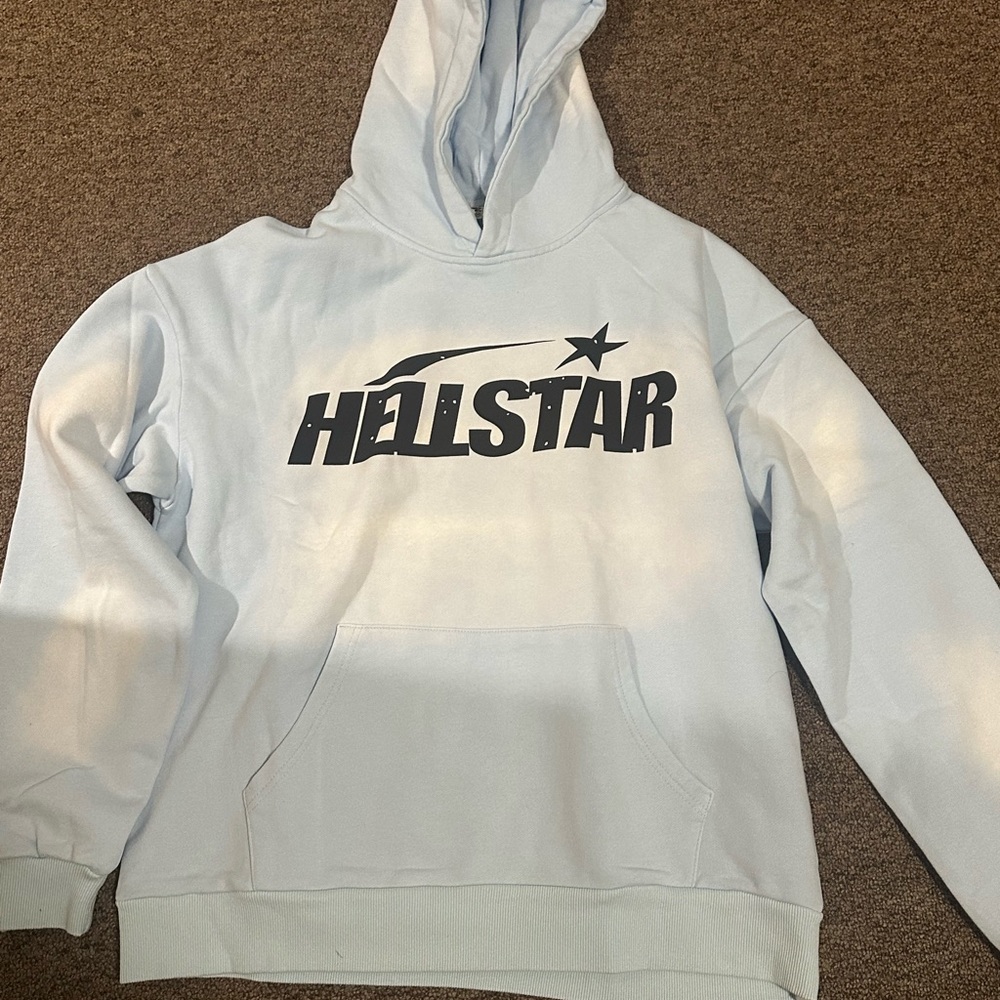 Hellstar light blue hoodie